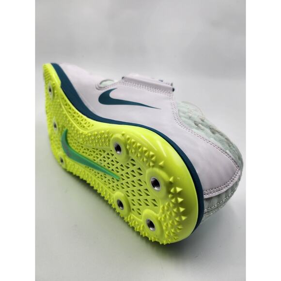 Mens Size 5 Nike High Jump Elite Track Spikes White Bright Spruce FZ9636-100 NEW